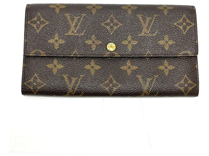 Louis Vuitton Monogram Long Wallet Brown