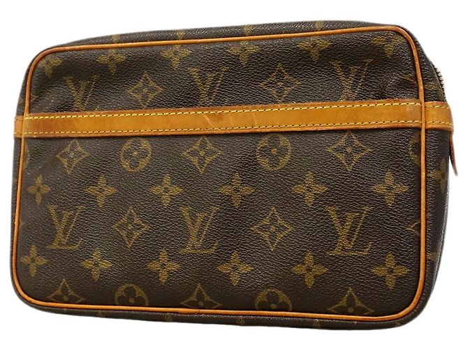Clutch Louis Vuitton Monogram Compiegne 23 Marrone