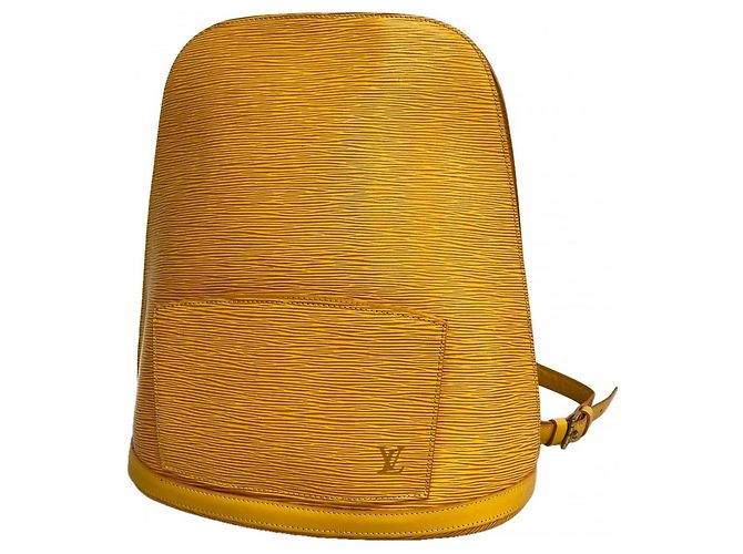 Louis Vuitton Jaune Epi Leather Backpack Yellow