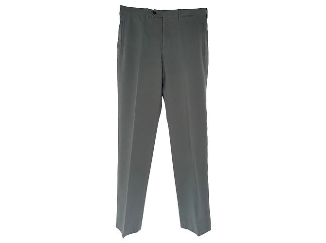 Prada Straight-Leg Trousers in Olive Polyester Green Olive green