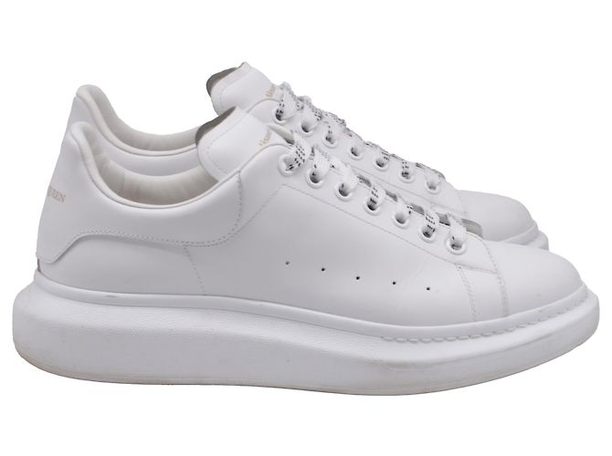 Baskets Oversized Platform Alexander McQueen en cuir blanc Écru