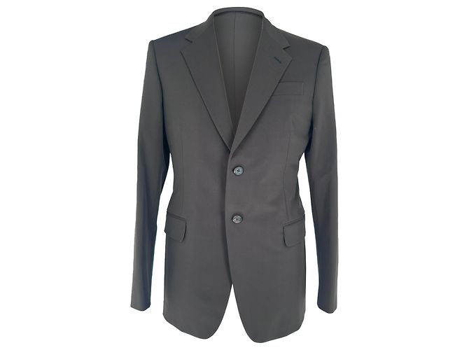 Prada Single-Breasted Blazer with Pockets in Brown Polyester