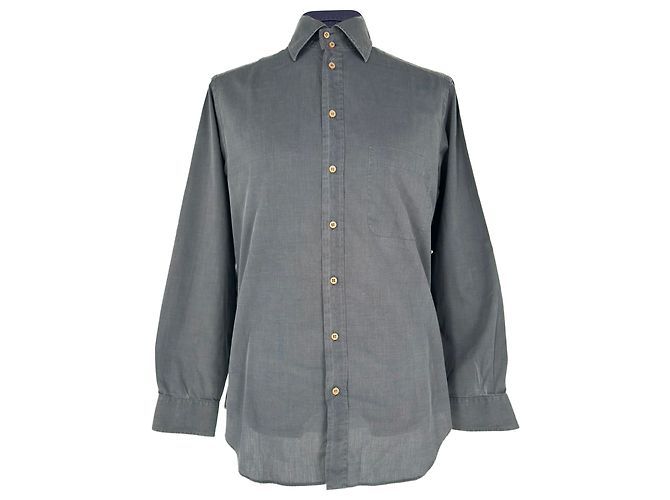 Giorgio Armani Le Collezioni Button-Down-Hemd aus schwarzer Baumwolle