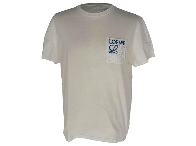 Camiseta Loewe Anagram en algodón blanco Crudo
