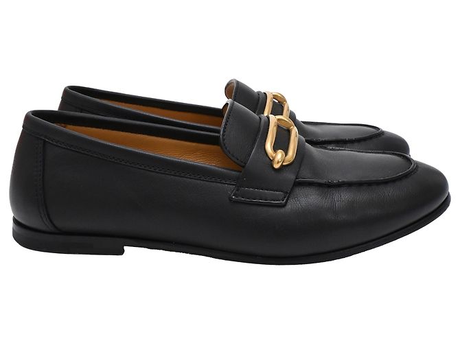 Mocassini Colette in pelle di vitello nera Hermès Nero