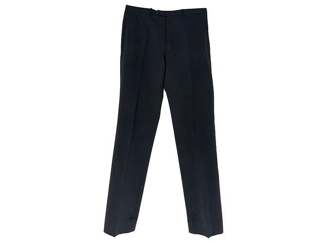 Prada Straight-Leg Trousers in Black Polyester
