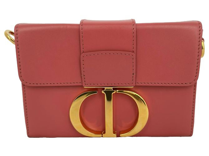 Dior 30 Montaigne Box Schultertasche aus rosa Leder Python drucken