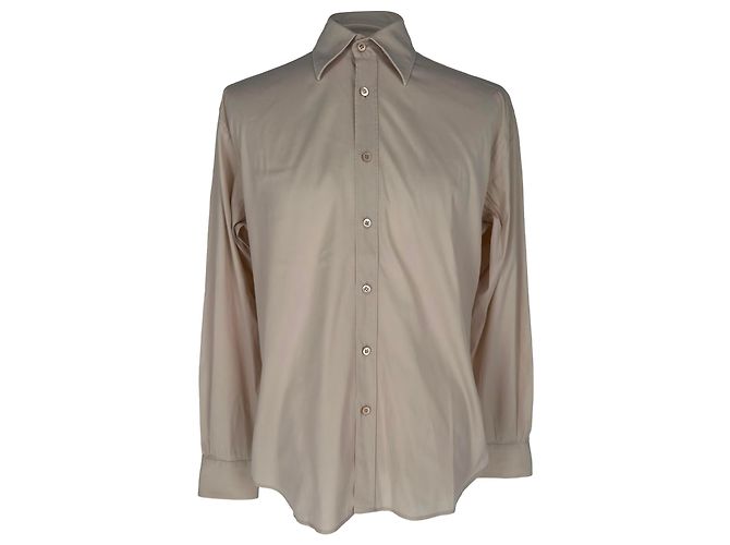 Prada Button-Down-Hemd aus beigem Baumwolle 
