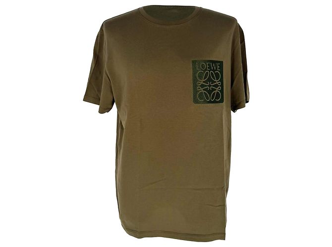 Camiseta Loewe Anagram em algodão oliva Verde Verde oliva