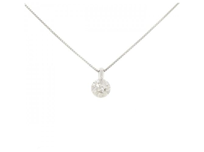 Autre Marque Diamant-Halskette PT900 PT850 Silber