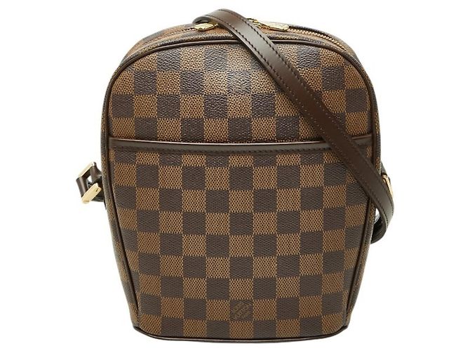 Bolsa Transversal Louis Vuitton Damier Ipanema PM Marrom