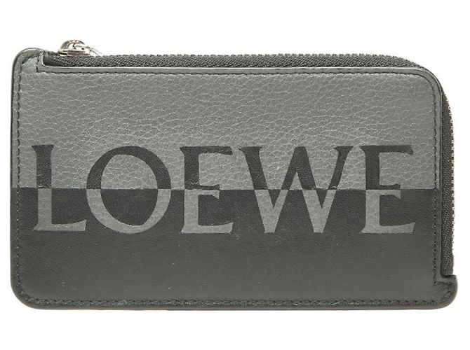 Loewe Bicolor Fragment Case Wallet Brown Black