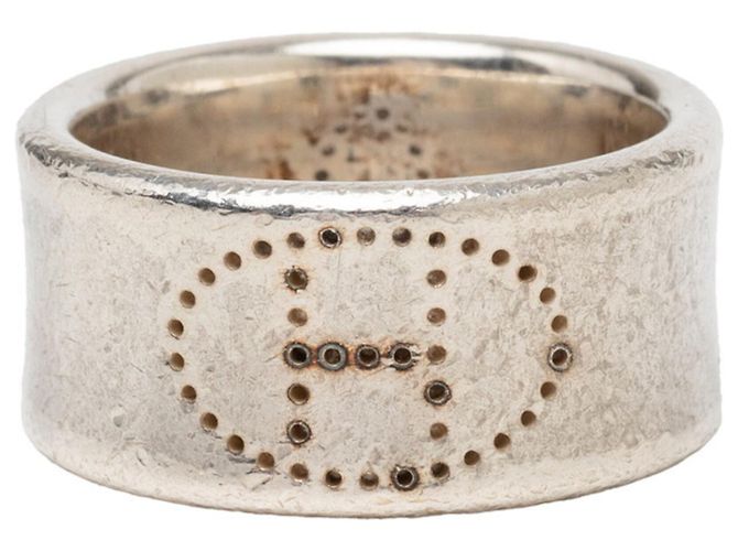 Ring Hermès Anillo Hermes SV925 Plata Eclipse Ruban