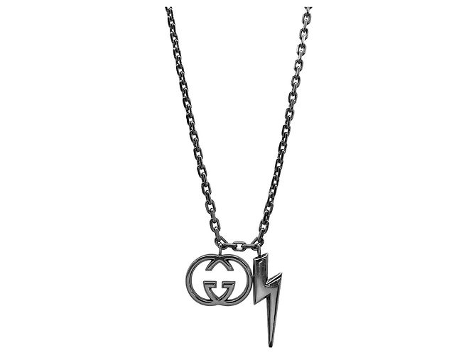 Collana GUCCI con logo Interlocking GG in argento