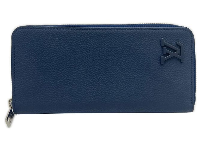 Cartera vertical zippy Aerogram Louis Vuitton Azul marino
