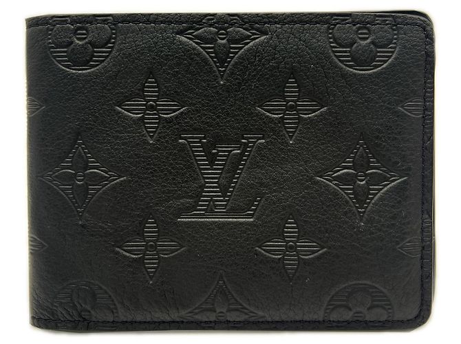 Cartera Bi-fold Louis Vuitton Monogram Shadow Negro