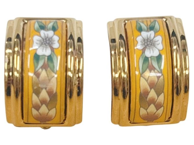 Hermès Orecchini a clip placcati oro Hermes D'oro