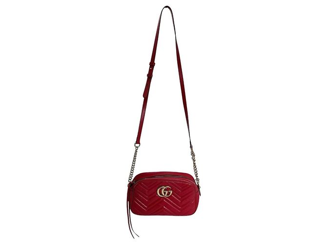 Marmont Borsa a tracolla in pelle rossa Gucci Rosso