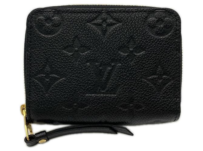 Louis Vuitton Monogram Empreinte Zippy Coin Purse Noir Black