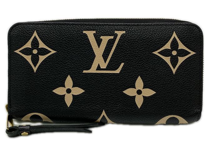 Louis Vuitton Bicolor Monogram Empreinte Zippy Wallet Black Multiple colors