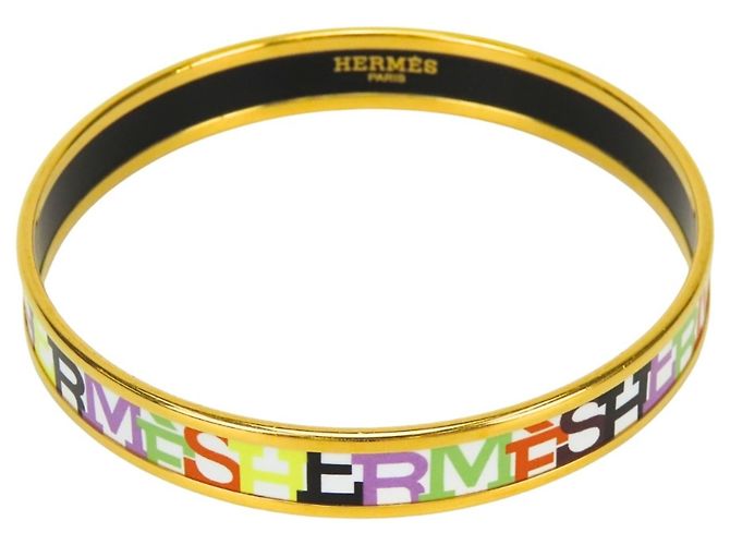 Hermès Hermes Multi-color Cloisonné Bangle White Multiple colors
