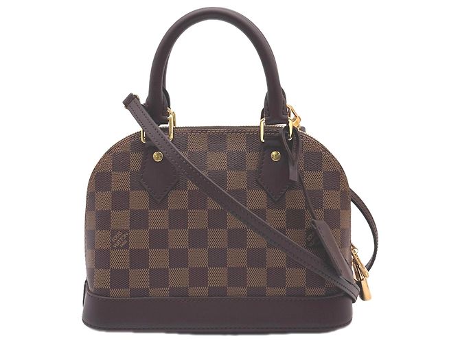 Bolsa Louis Vuitton Damier Alma BB Marrom Bege