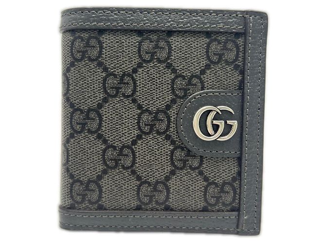 GUCCI GG Supreme Ophidia Compact Wallet Brown