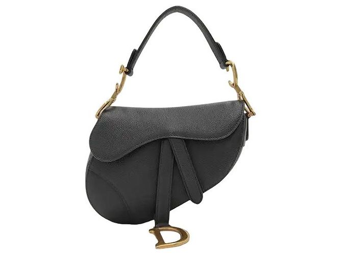 Christian Dior Dior Saddle Leather Noir