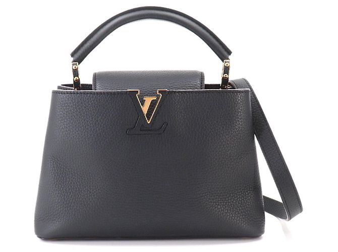 Borsa Louis Vuitton Capucines BB in pelle Taurillon nera Nero