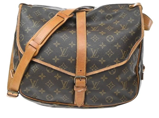 Louis Vuitton Saumur Monogram Canvas 35 Marrom