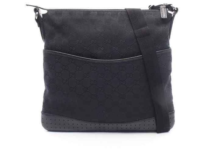 Borsa a Spalla Gucci GG Canvas Nero