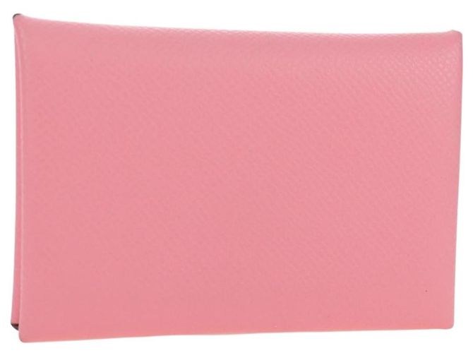 Hermès HERMES Calvi Kartenetui Leder Rosa Auth 190365M Pink