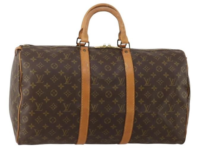 LOUIS VUITTON Monogram Keepall 50 Boston Bag M41426 LV Auth 193007A Monogramm