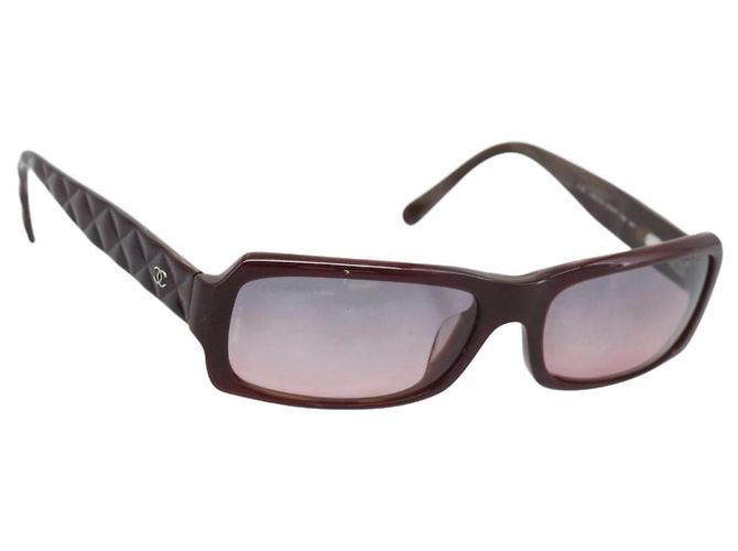 Occhiali da sole CHANEL in plastica marrone CC Auth bs36339