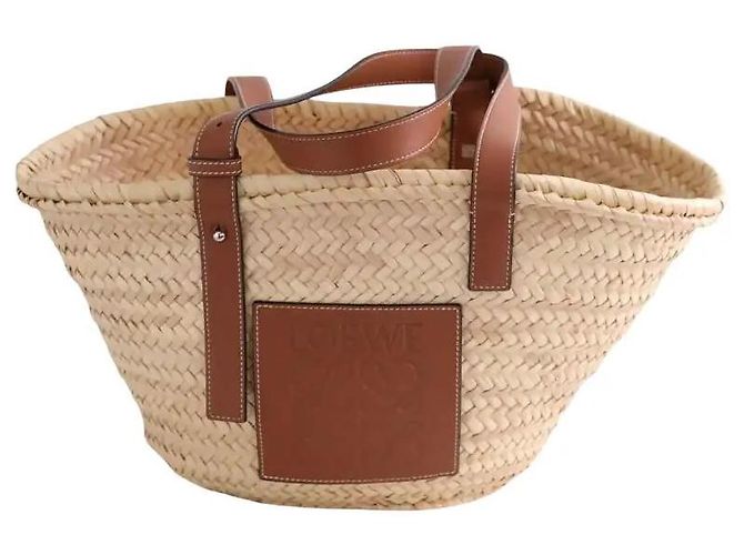 Cesto Loewe in vimini beige