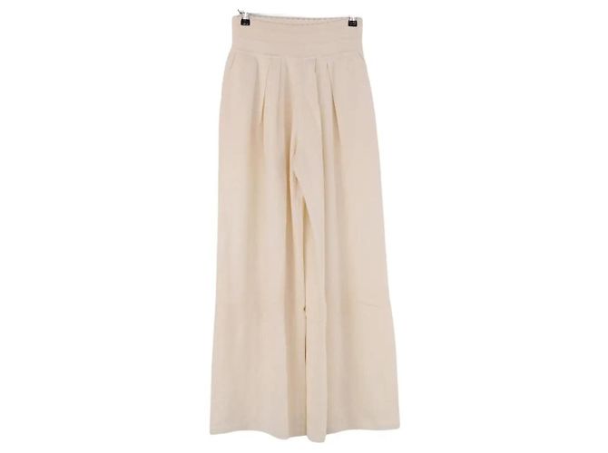 Autre Marque Ecru weite Hose Roh