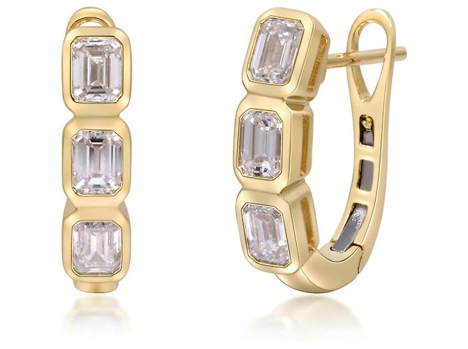 Autre Marque Pendientes de oro amarillo 1.43 ctw con diamantes de laboratorio