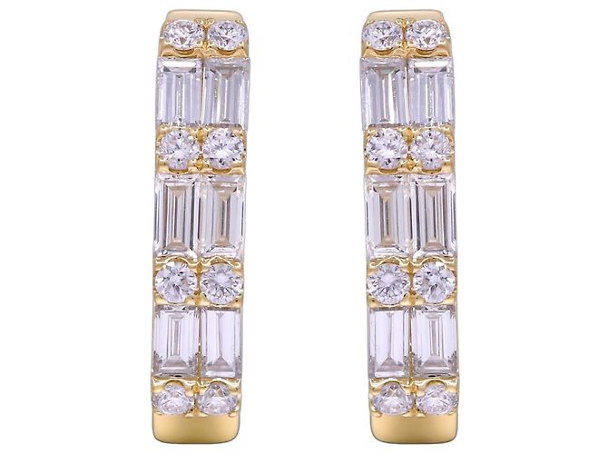 Autre Marque Orecchini in oro giallo 0.76 ctw con diamanti creati in laboratorio