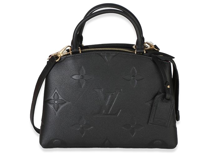 Louis Vuitton Petit Palais aus Monogram Giant Empreinte Leder schwarz