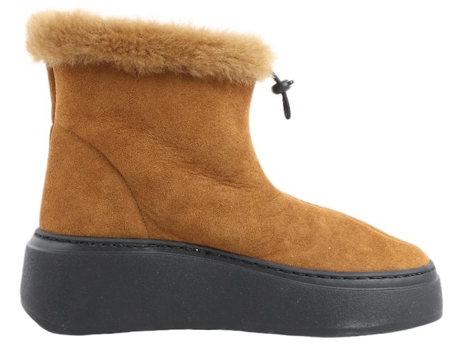 Autre Marque MARIA LUCA Emma Shearling Stiefel in Camel, Größe 37 EU Kamel