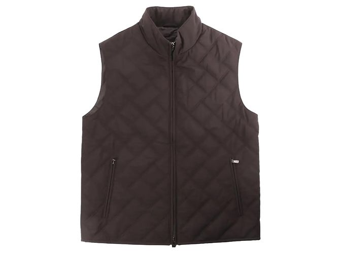 Corneliani Steppweste mit Reißverschluss in Braun, Größe 50 IT