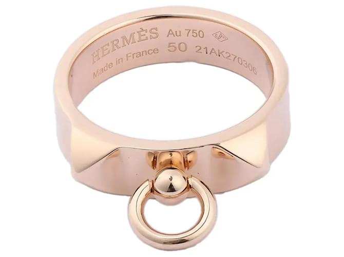 Hermès Hermes Collier de Chien Ring 750(PG) 6.5g 50 21AK270306 Golden 