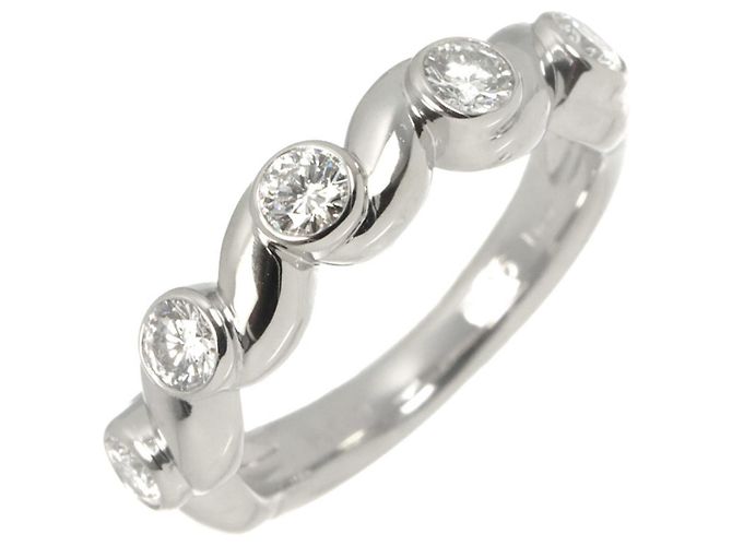 Anillo de banda Christian Dior Platinum Diamond