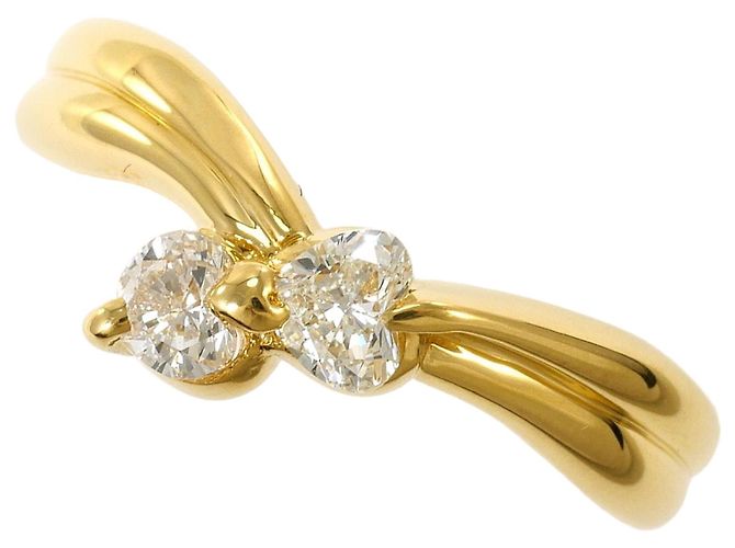 Autre Marque 18K Gelbgold-Ring mit Diamant Golden