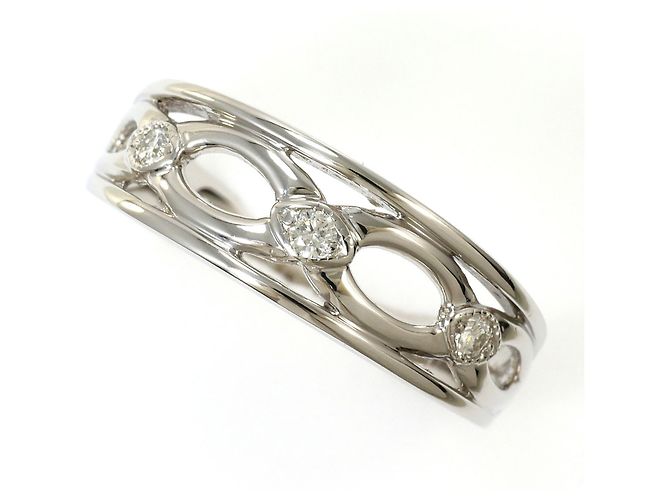 Autre Marque PT900 Platinring mit Diamant