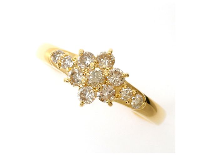 Autre Marque 18K Gelbgold Diamantring Golden