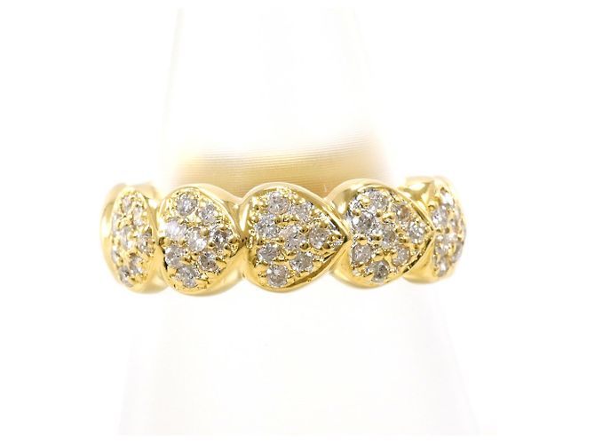Autre Marque 18K Gelbgold-Ring mit Diamant Golden