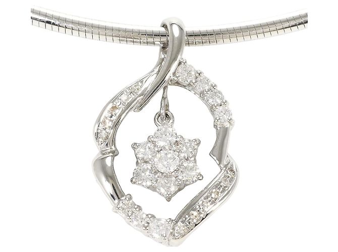 Autre Marque Diamant- und Platin-Halskette