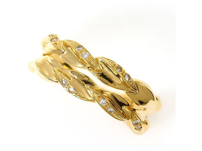 Autre Marque 18K Gelbgold Diamantring Golden