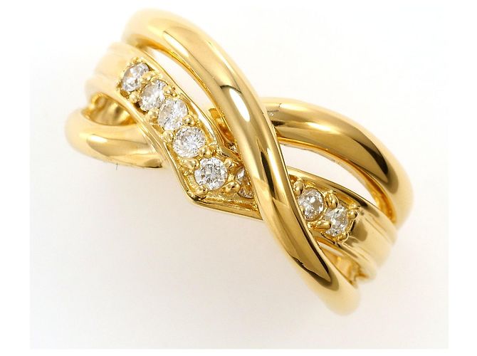 Autre Marque 18K Gelbgold Diamantring Golden